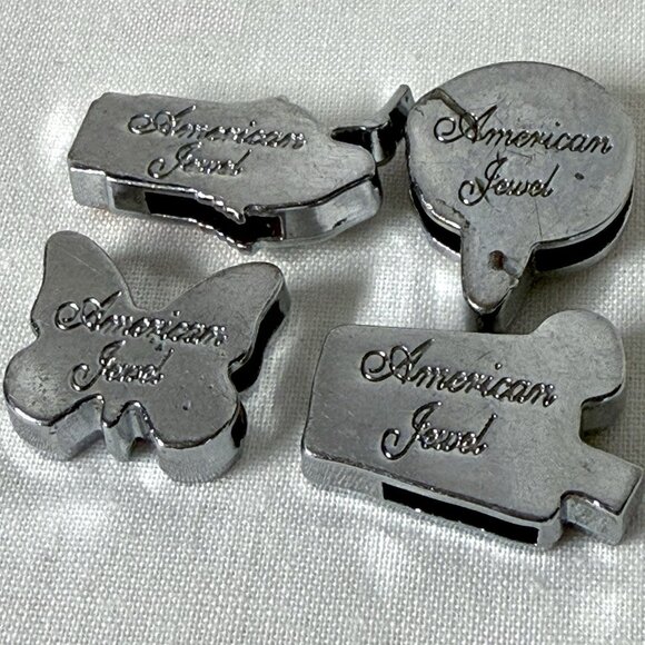 American Jewel Slide Charms Lot of 4 Butterfly Ice Cream - Picture 3 of 3